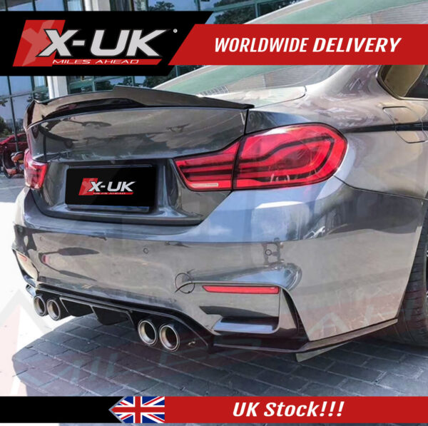 BMW 3 Series F80 M3 2014-2018 gloss black rear diffuser