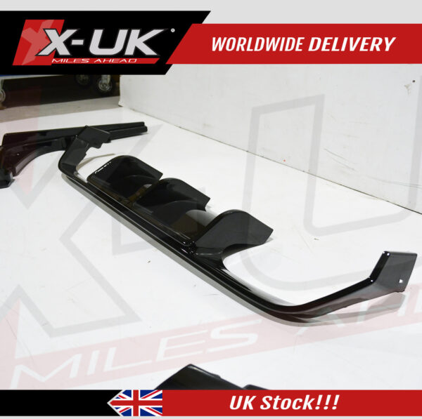 BMW F82 F83 M4 2014-2019 V style gloss black rear diffuser