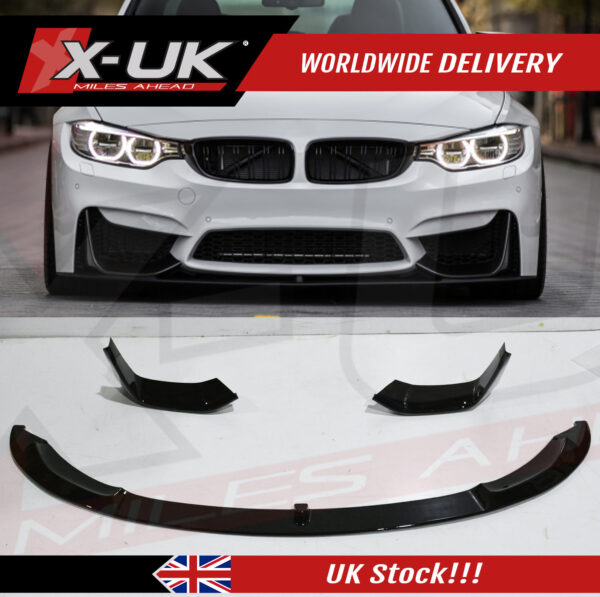 BMW 3 Series F80 M3 2014-2018 M Performance style gloss black lip