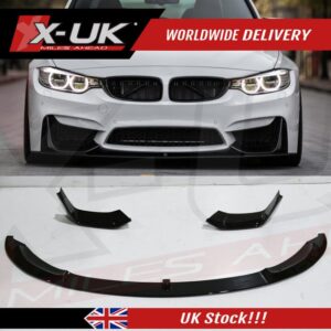 BMW F82 F83 M4 2014-2019 M Performance style gloss black splitter lip