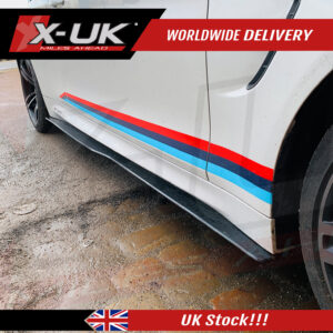 BMW 3 Series F80 M3 2014-2018 gloss black side skirts blades