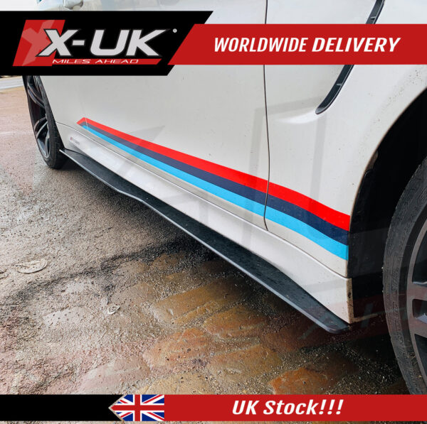 BMW 3 Series F80 M3 2014-2018 gloss black side skirts blades