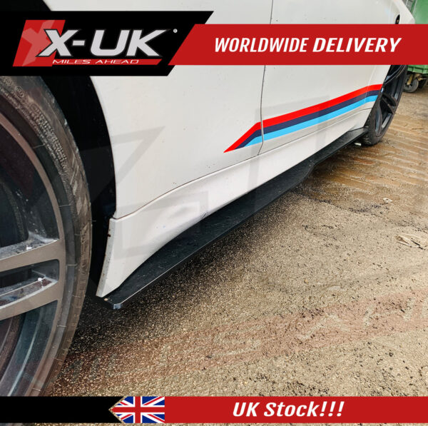 BMW 3 Series F80 M3 2014-2018 gloss black side skirts blades