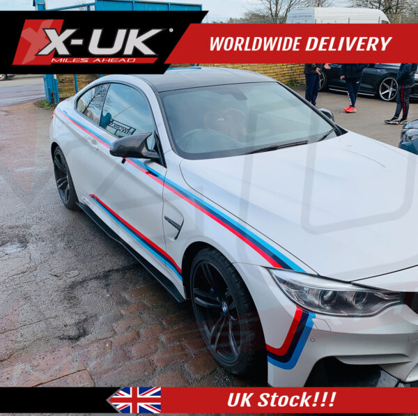 BMW 3 Series F80 M3 2014-2018 gloss black side skirts blades