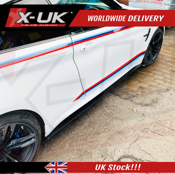 BMW F82 F83 M4 2014-2019 gloss black side skirts blades