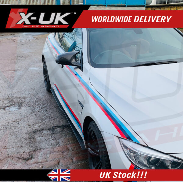 BMW F82 F83 M4 2014-2019 gloss black side skirts blades