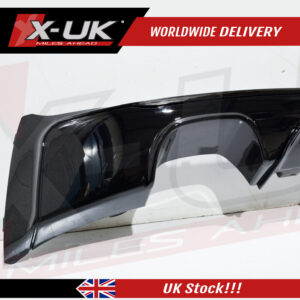 BMW 2 Series F22 F23 M Performance style twin rear diffuser gloss black 2.0