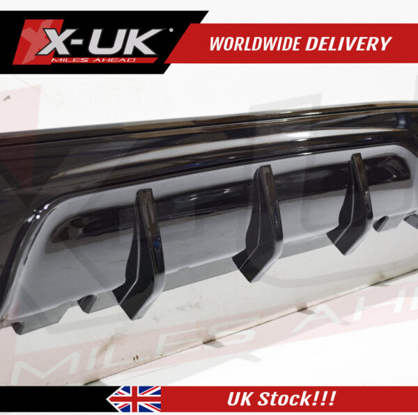 BMW 2 Series F22 F23 M Performance style twin rear diffuser gloss black 2.0