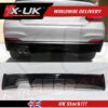 BMW 2 Series F22 F23 M Performance style twin rear diffuser gloss black 2.0