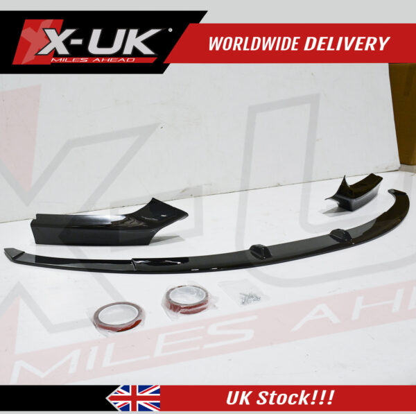 BMW 2 Series F22 F23 M Performance style gloss black front splitter lip