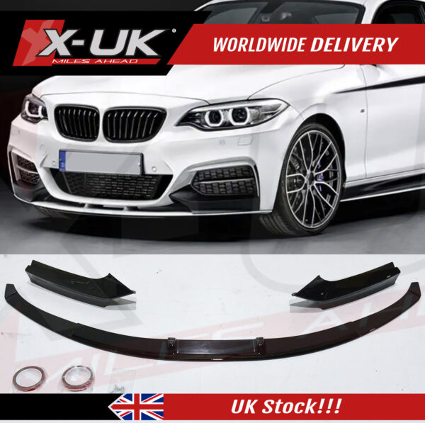 BMW 2 Series F22 F23 2013-2018 M Performance style gloss black aero kit 2.2