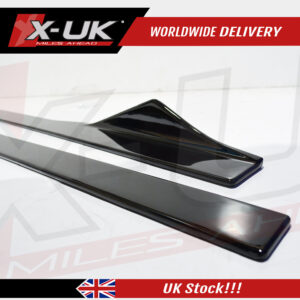 BMW 8 Series G14 G15 2019-2021 gloss black side skirts