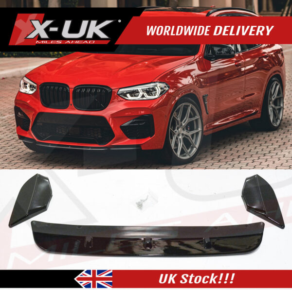 BMW X3 2020-2021 M Sport front splitter lip gloss black