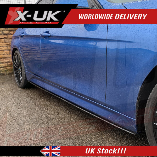 BMW 3 Series F30 F31 2011-2018 side skirt extensions blades matte black