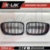 BMW E87 1 Series M5 F10 style double slat front grills gloss black