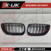 BMW E46 3 series M5 F10 style double slat front grills gloss black