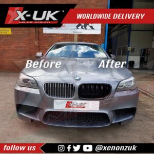 BMW 5 Series 2010-2016 F10 F11 M5 style kidney grills gloss black