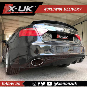 RS5 style rear bumper conversion for Audi A5 S5 2007-2015 Coupe Convertible