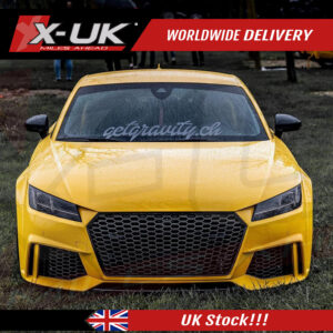 TTRS style front grill gloss black for Audi TT TTS 2014-2018 MK3