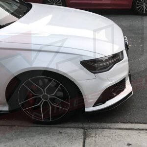 Audi RS6 2015-2018 front bumper lower splitter Lip black FRP
