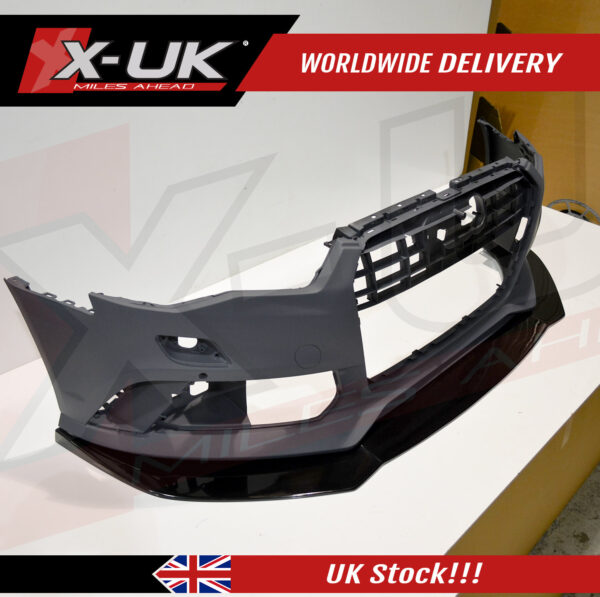 Audi RS6 2015-2018 front bumper lower splitter Lip black FRP