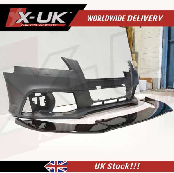 Audi RS3 2009-2012 8P black FRP front splitter lip extension