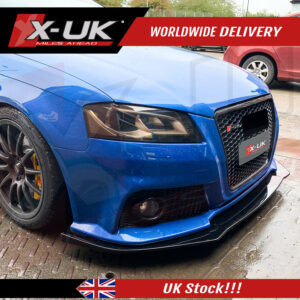 Audi RS3 2009-2012 8P black FRP front splitter lip extension