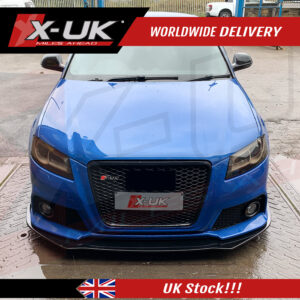 Audi RS3 2009-2012 8P black FRP front splitter lip extension