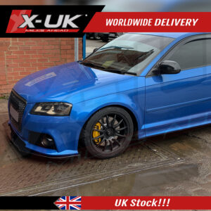 Audi RS3 2009-2012 8P black FRP front splitter lip extension