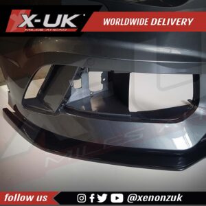 Audi RSQ3 2011-2017 front bumper lower splitter Lip black FRP