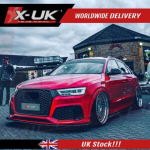 Audi RSQ3 2011-2017 front bumper lower splitter Lip black FRP