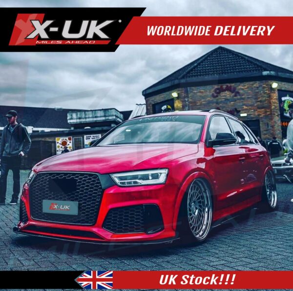 Audi RSQ3 2011-2017 front bumper lower splitter Lip black FRP