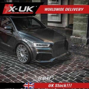 Audi RSQ3 2011-2017 front bumper lower splitter Lip black FRP