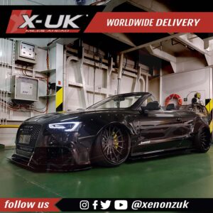 Audi A5 S-line S5 and RS5 2007-2015 black FRP side skirt extensions