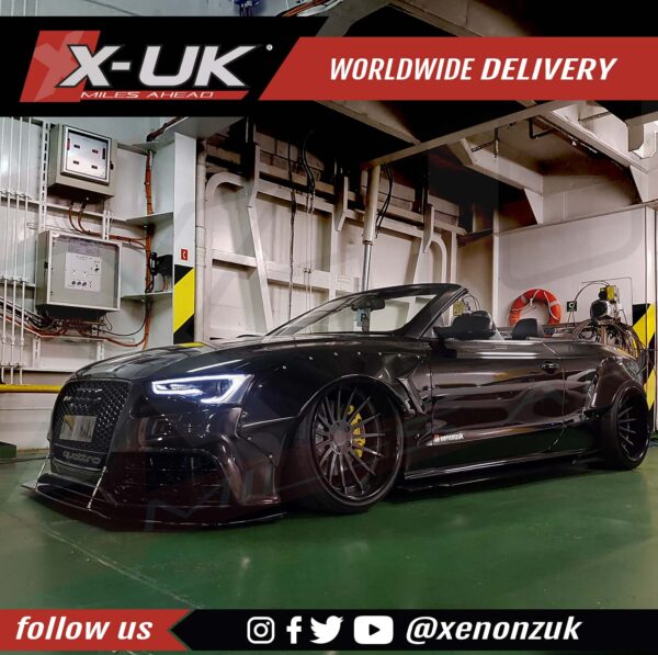 Audi A5 S-line S5 and RS5 2007-2015 black FRP side skirt extensions