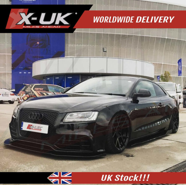 Audi A5 S-line S5 and RS5 2007-2015 black FRP side skirt extensions