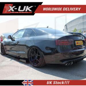 Audi A5 S-line S5 and RS5 2007-2015 black FRP side skirt extensions