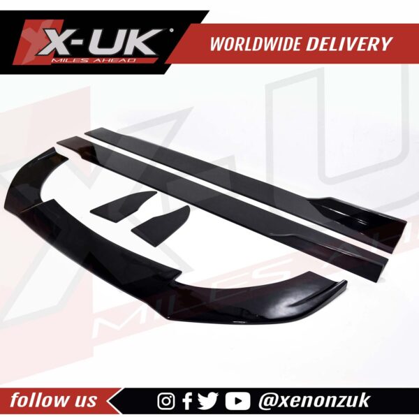 Audi RS5 2007-2015 front splitter side skirts rear splitters black FRP