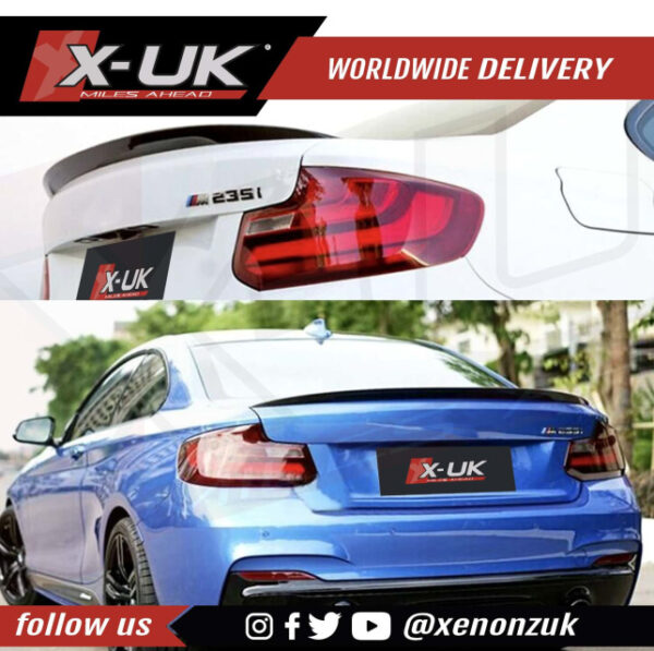 BMW 2 Series F22 2014-2016 M Performance style carbon fibre rear spoiler