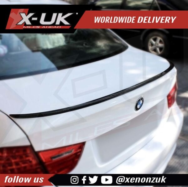 BMW 3 Series E90 M3 style carbon fibre rear spoiler