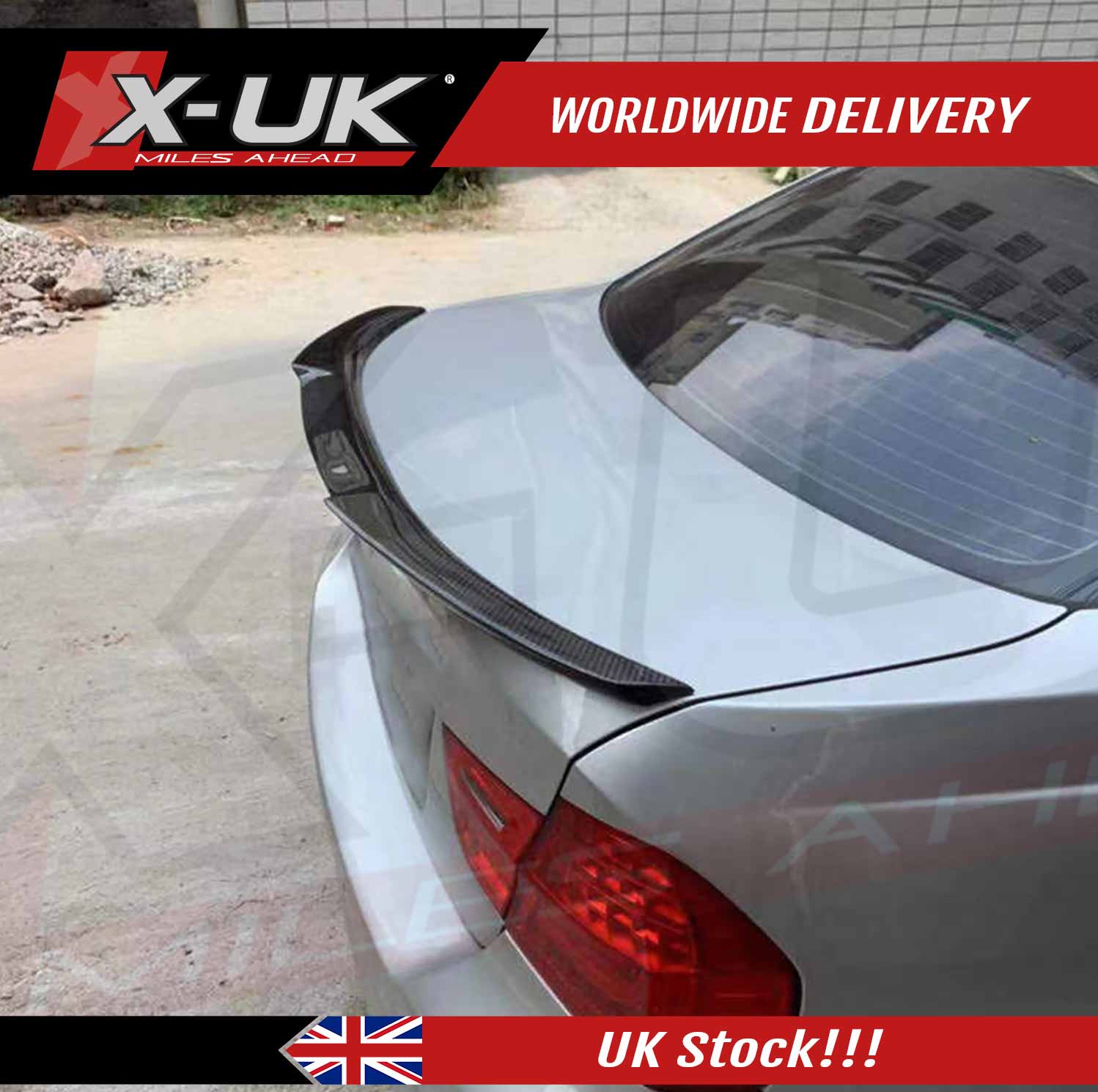 BMW 3 Series E90 M4 style carbon fibre rear spoiler