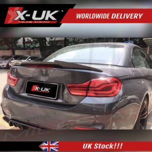 BMW 4 Series F33 F83 2014-2016 M4 style carbon fibre rear boot spoiler