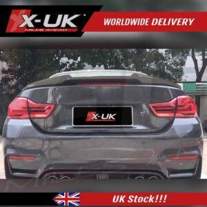 BMW 4 Series F33 F83 2014-2016 M4 style carbon fibre rear boot spoiler