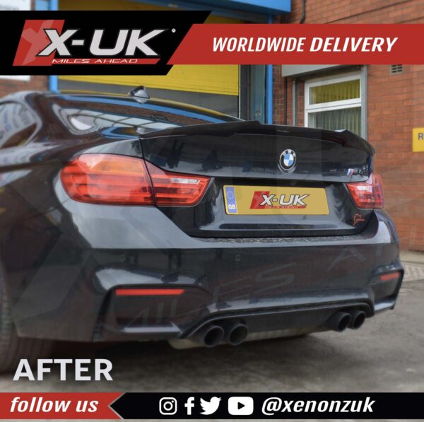 BMW 4 Series F82 F83 M4 style carbon fiber rear boot spoiler