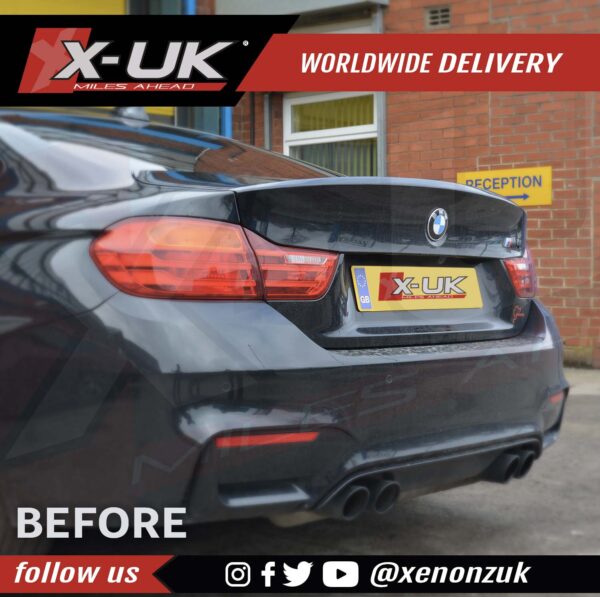 BMW 4 Series F82 F83 M4 style carbon fiber rear boot spoiler