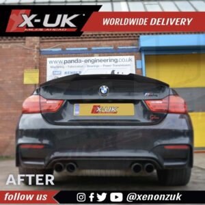 BMW 4 Series F82 F83 M4 style carbon fiber rear boot spoiler