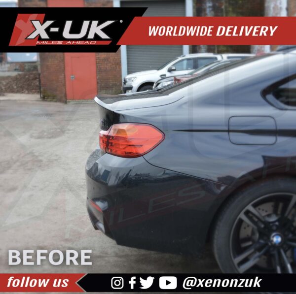 BMW 4 Series F82 F83 M4 style carbon fiber rear boot spoiler