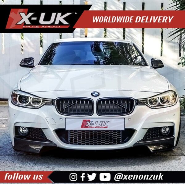 BMW 3 Series F30 F35 carbon fiber add-on front corner lips