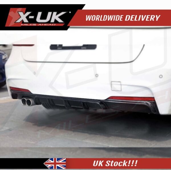 BMW 3 Series F30 F35 M Performance style carbon fibre rear diffuser