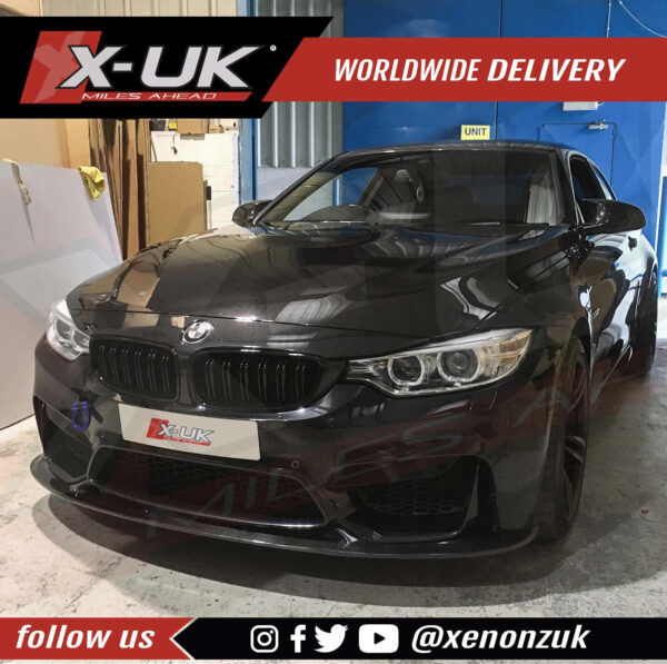 BMW 3 Series F80 M3 4 Series F82 F83 M4 3D style carbon fibre front splitter